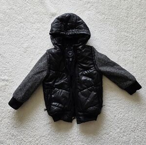 Toddler Boy 4t Urban Republic winter Black Hooded Bomber Jacket Coat super warm